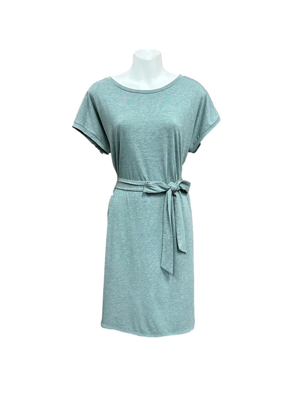 Ichi Sage sparkle jersey round neck belted tee shirt dress  Small soft